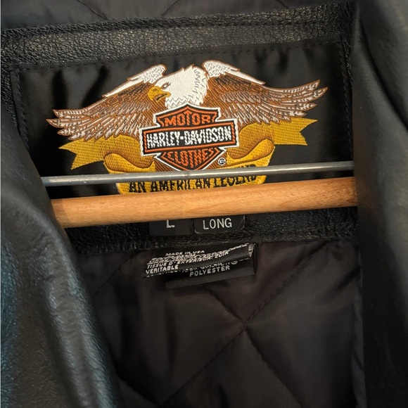 VINTAGE PRISTINE Harley-Davidson Black Leather Motorcycle Jacket - Picture 2 of 12